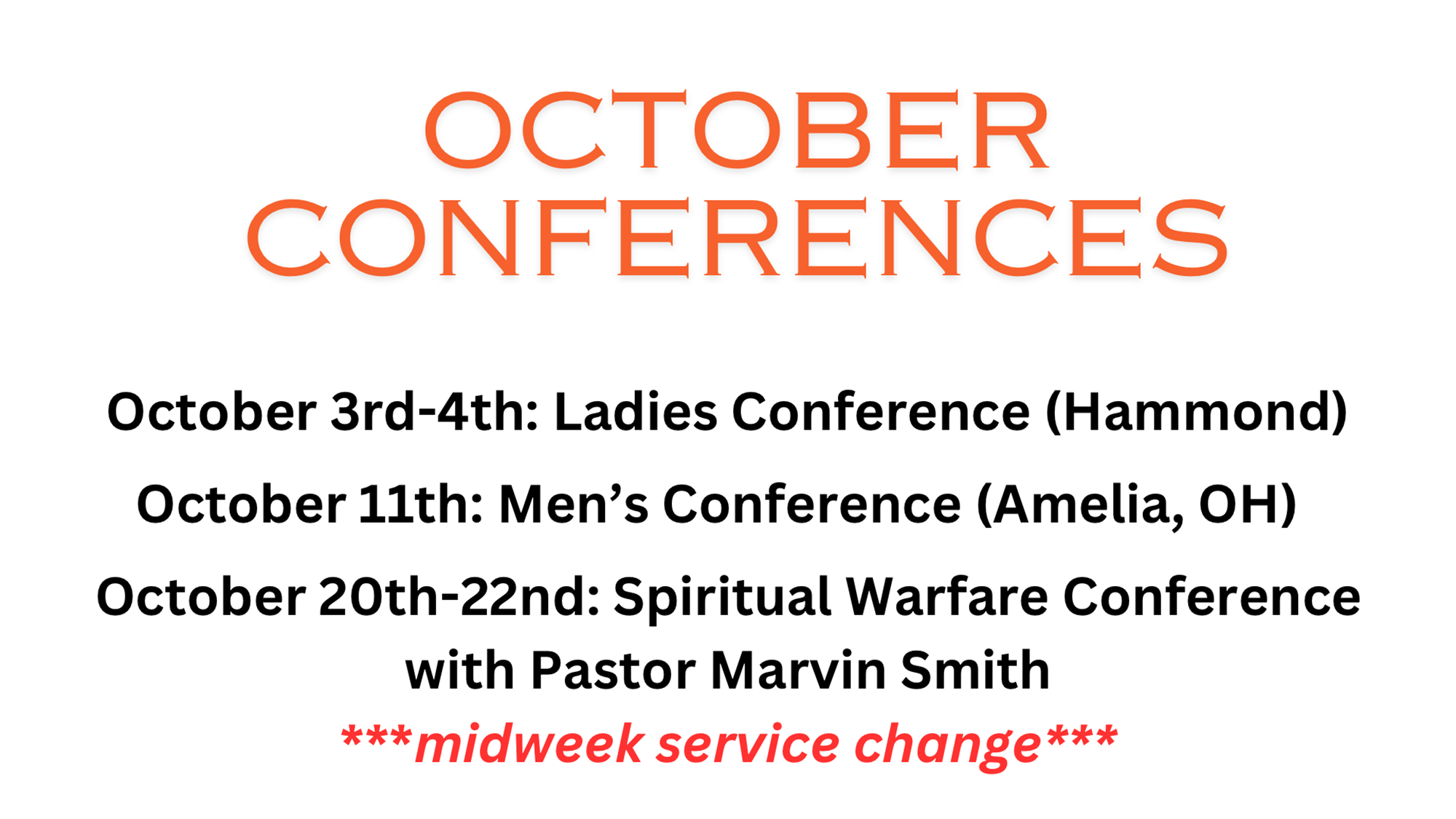 October Conference